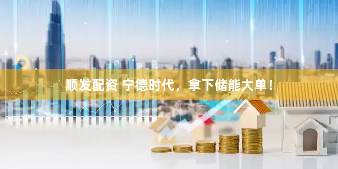 顺发配资 宁德时代，拿下储能大单！