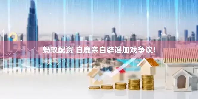 蚂蚁配资 白鹿亲自辟谣加戏争议!